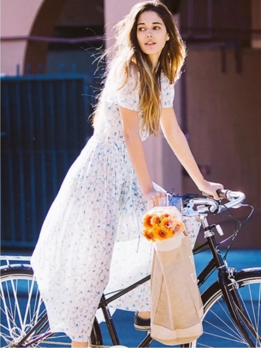 Christy Dawn White Floral Midi Dress - Picture 1 of 6